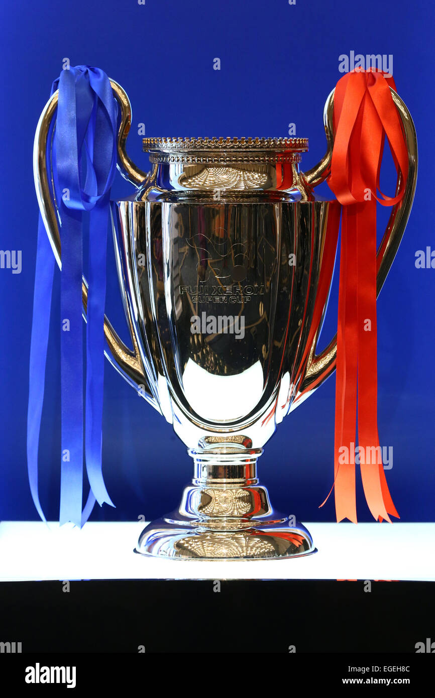 Grand Prince Hotel Shin-Takanawa, Tokyo, Giappone. 19 Feb, 2015. Fuji Xerox Super Cup Trofeo, febbraio 19, 2015 - Calcetto : 2015 J.LEAGUE Conferenza stampa al Grand Prince Hotel Shin-Takanawa, Tokyo, Giappone. Foto Stock