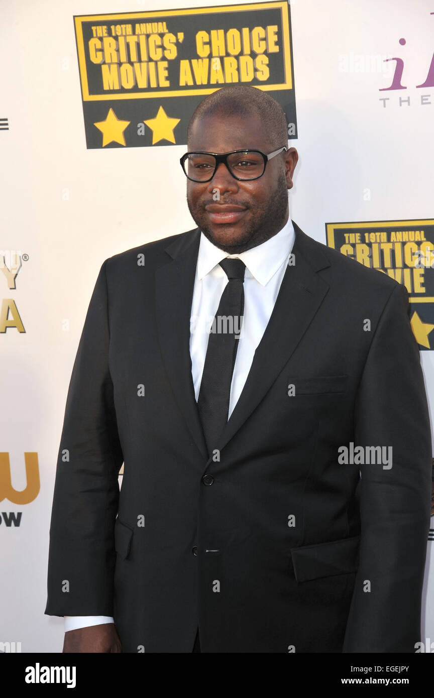 LOS ANGELES, CA - 16 gennaio 2014: Direttore Steve McQueen alla XIX critica annuale' Choice Awards al Barker Hangar di Santa Monica Airport. Foto Stock