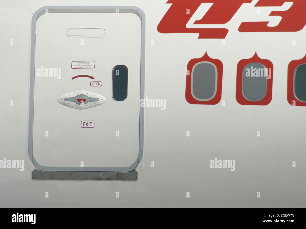 Boeing 787 Dreamliner sul display in India Aviation 2014 mostra all Aeroporto Begumpet su marzo 15,2014 in Hyderabad,AP,l'India. Foto Stock