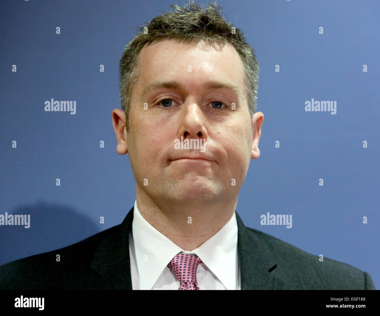 Berlino, Germania. 24 Febbraio, 2015. Boston avvocato Nicola M. O'Donnell parla durante una conferenza stampa sul tesoro guelfa a Berlino, Germania, 24 febbraio 2015. I discendenti di arte German-Jewish commercianti rivendicazione la consegna di opere del valore di 220 milioni di Euro e denunciare la Germania prima di un US-corte. Foto: STEPHANIE PILICK/dpa/Alamy Live News Foto Stock