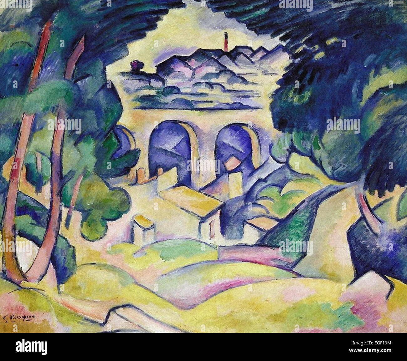 Georges Braque il viadotto a L'Estaque Foto Stock