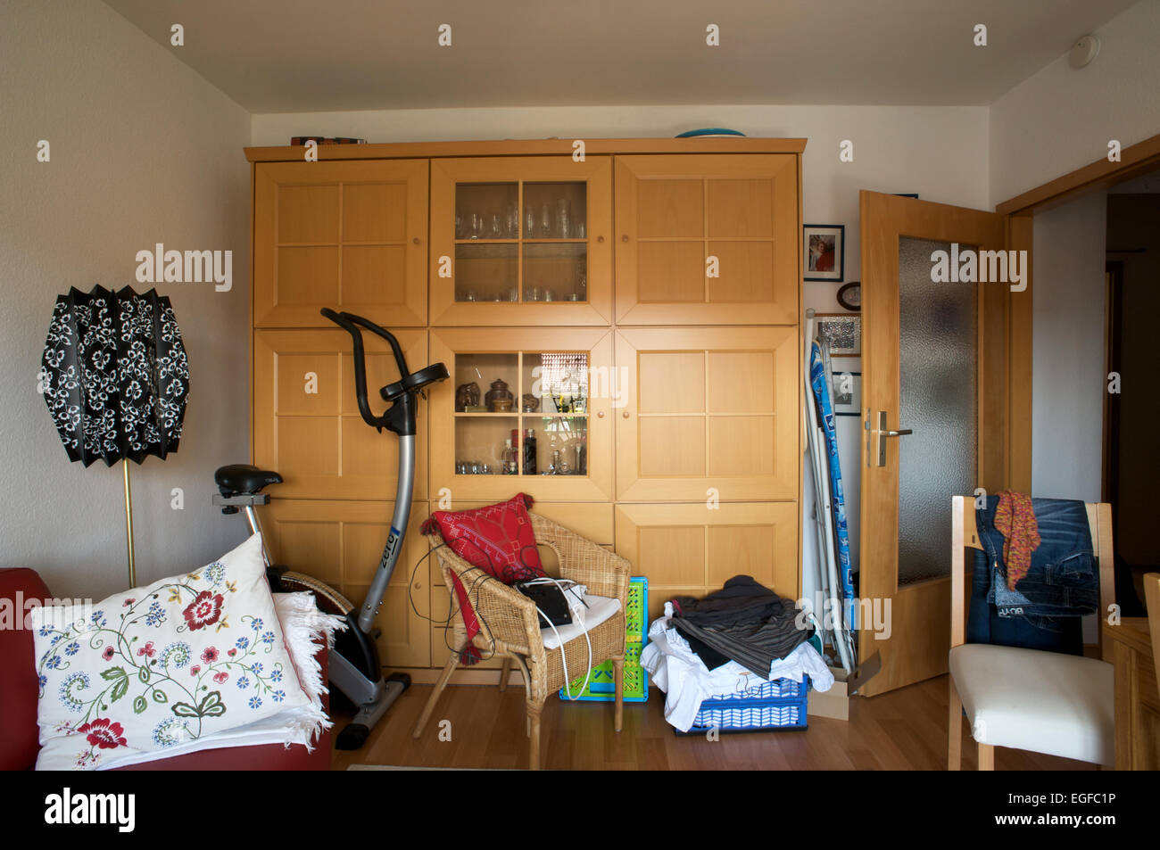 Soggiorno di appartamento piccolo Foto Stock