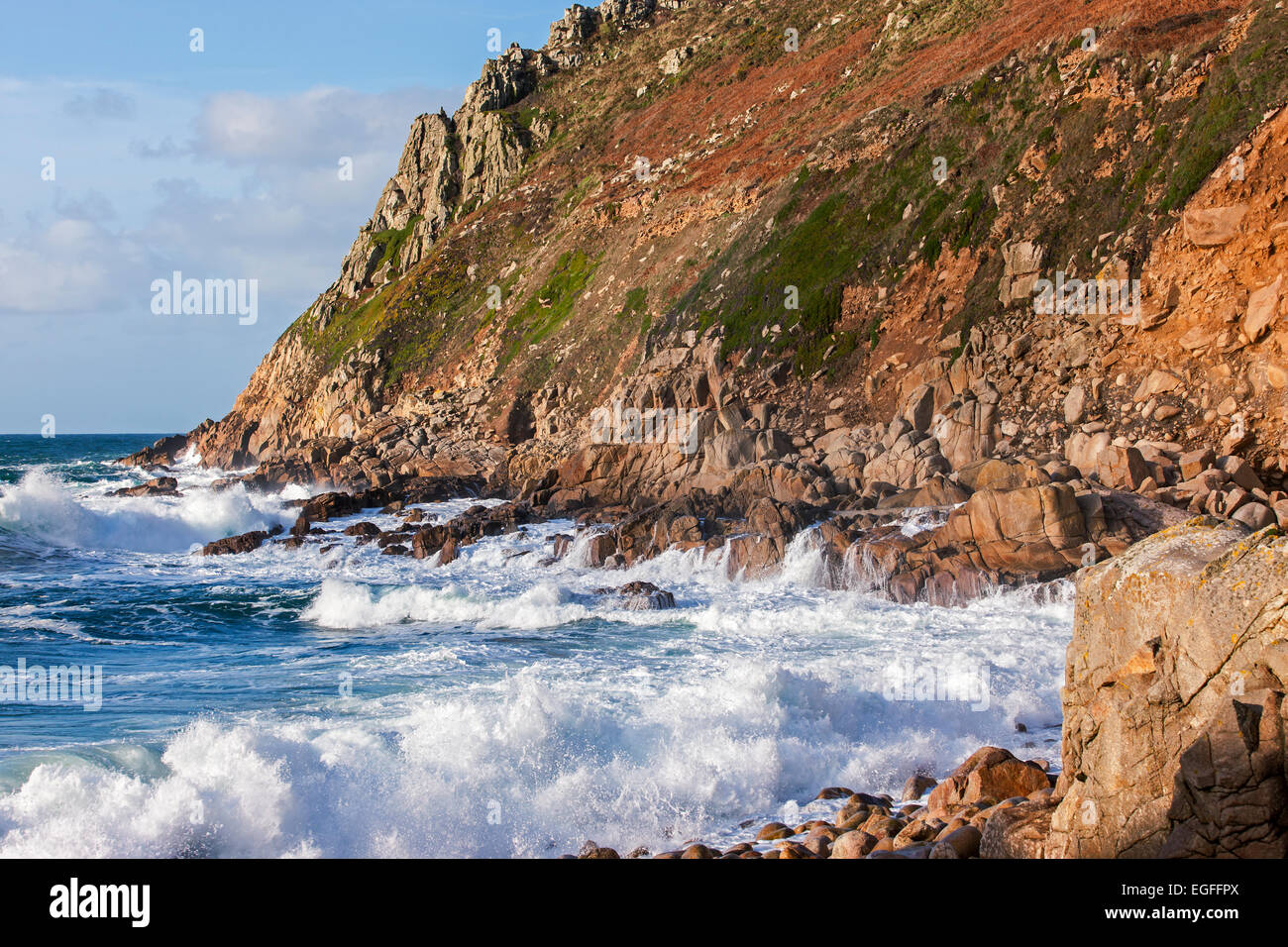 Porth Nanven, Cornwall Foto Stock