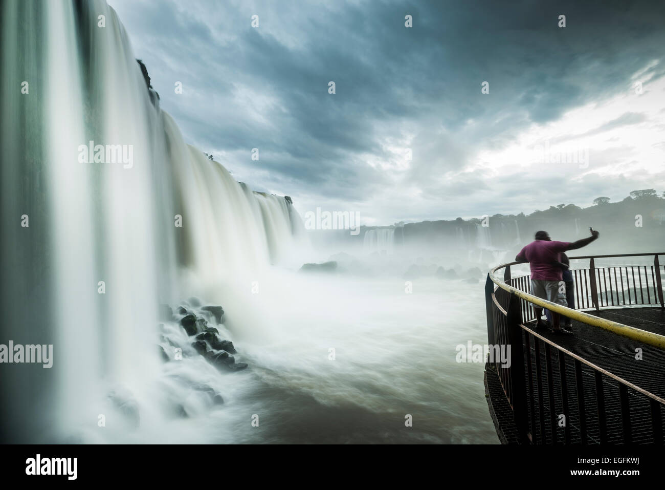 Garganta do Diablo, di Foz do Iguaçu, Parque Nacional do Iguaçu, Brasile Foto Stock