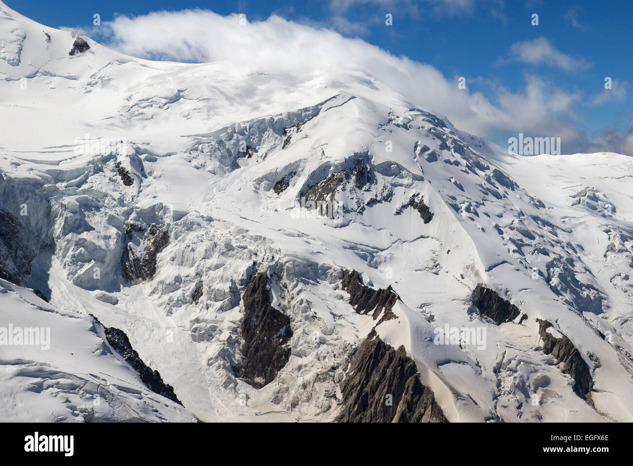 Dome du Gouter sul massiccio del Monte Bianco, Francia. Foto Stock