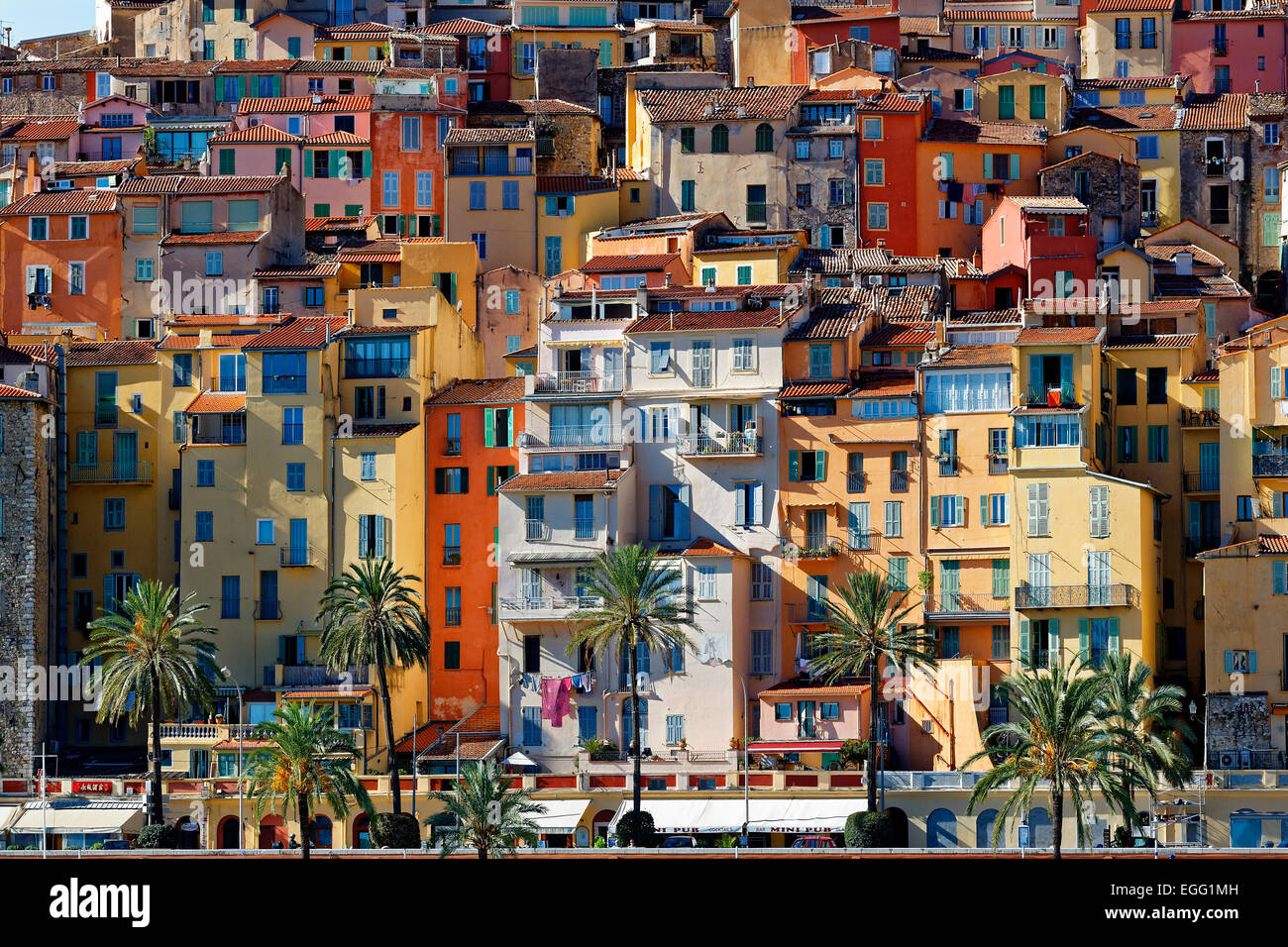 Francia, città di Menton Foto Stock