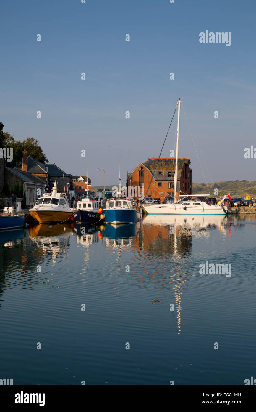 Padstow Porto barche da pesca Cornwall, Regno Unito Foto Stock