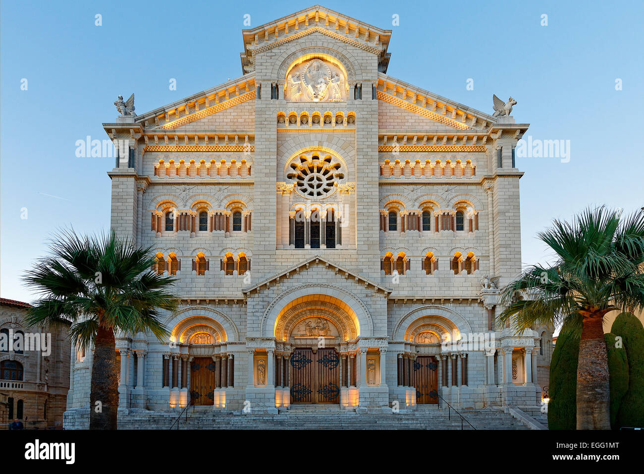 Il Principato di Monaco, la chiesa nella città vecchia Foto Stock