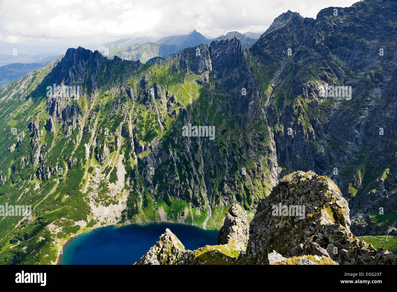 Splendidi laghi glaciali in polacco monti Tatra Foto Stock