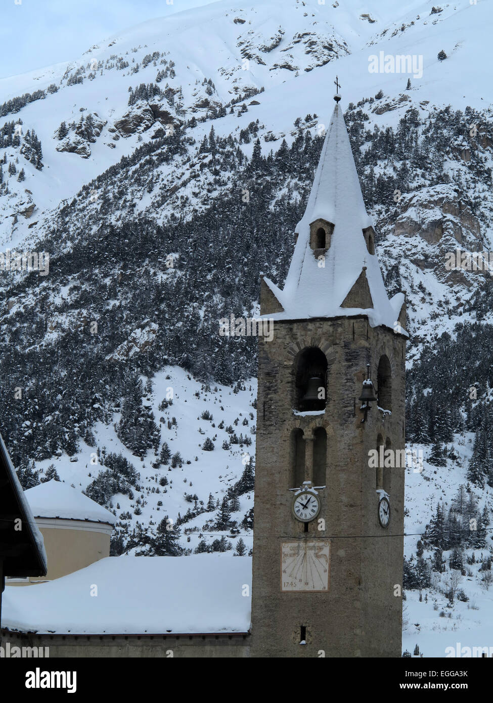 Lanslevillard - Val-Cenis - Haute Savoie - Haute Maurienne - Rhone-Alpes - Francia Foto Stock