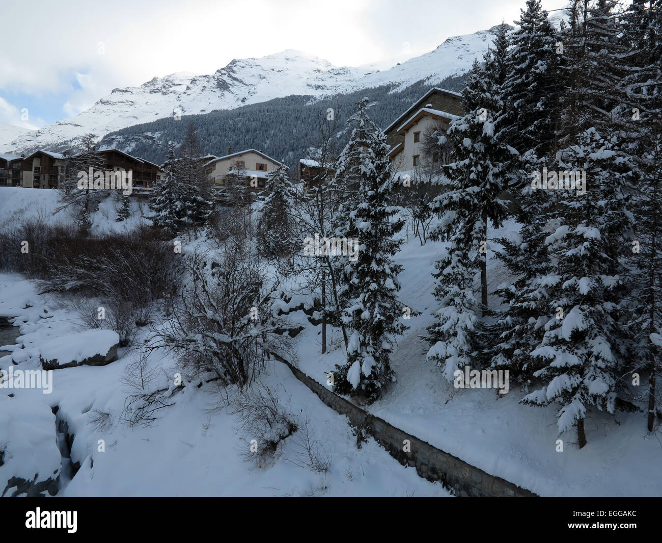 Lanslevillard - Val-Cenis - Haute Savoie - Haute Maurienne - Rhone-Alpes - Francia Foto Stock