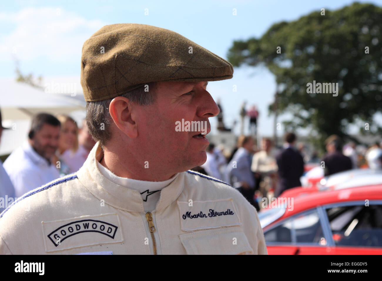 Ex mondo Sportscar Champion e driver di F1, ora TV pundit e commentatore, Martin Brundle / Goodwood / Goodwood / Regno Unito Foto Stock