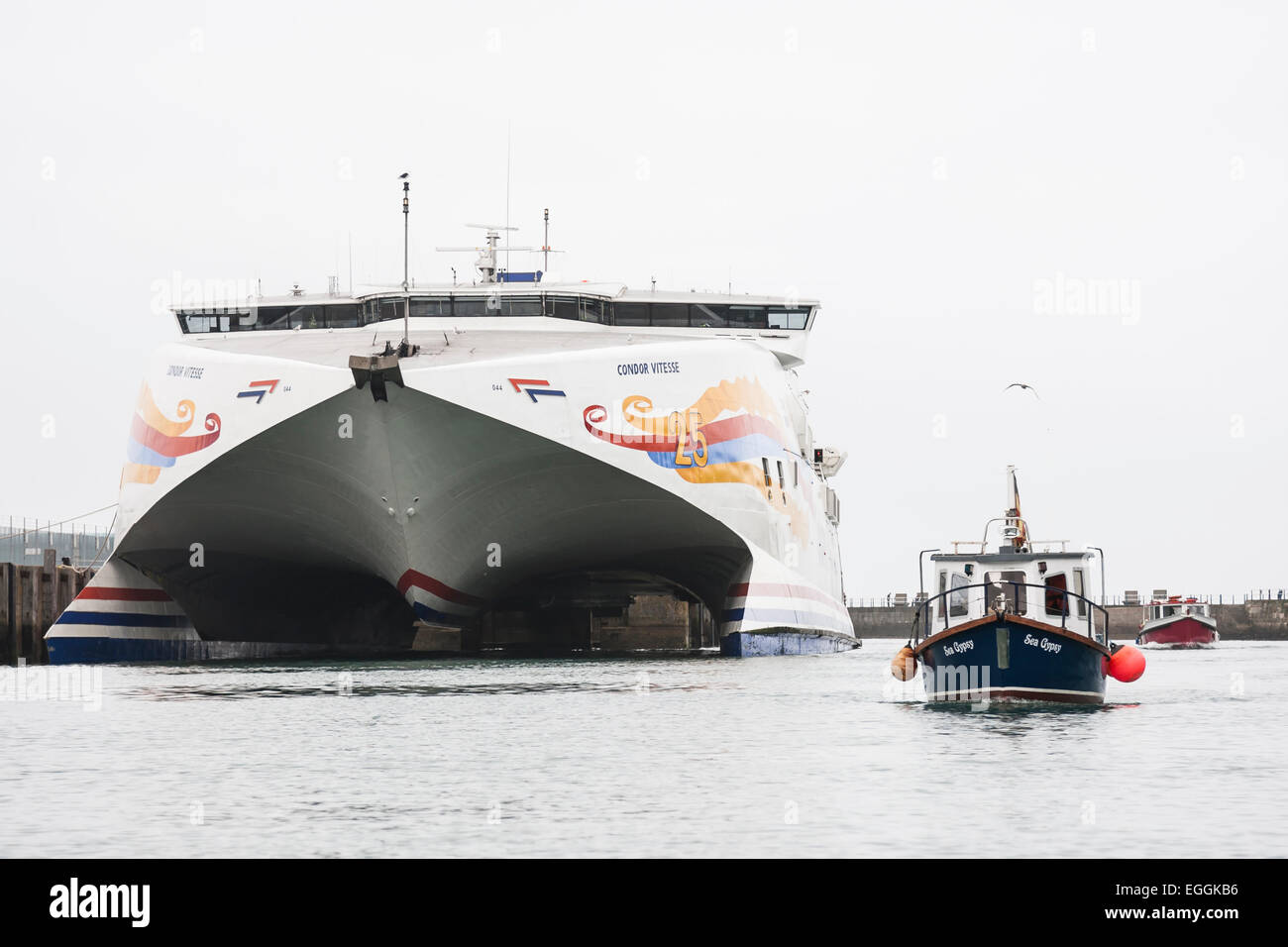 Condor Vitesse seacat a porto Weighmouth Foto Stock