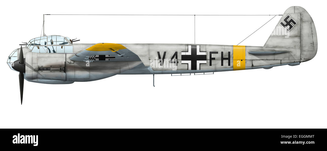 Il tedesco Junkers Ju-88A-4 di aerei da combattimento. Questo velivolo è stato abbattuto il 12 gennaio 1943 e si è impegnata con successo un costretto landi Foto Stock