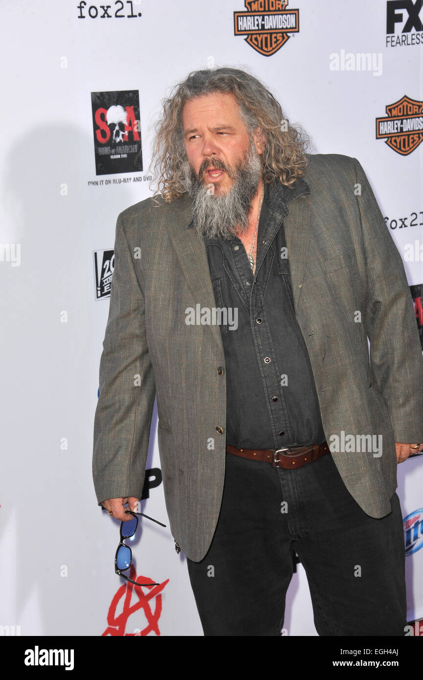 LOS ANGELES, CA - 7 Settembre 2013: Mark Boone Jr a stagione 6 premiere di 'Sons di anarchia' presso il Teatro Dolby, Hollywood. Foto Stock