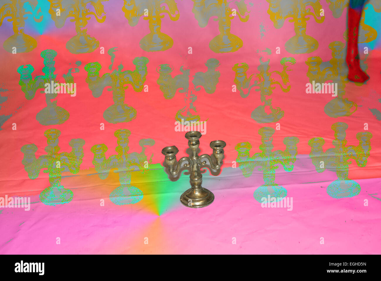 Abstract background Candelabro Candelabro Candelabro vicino fino a colori diurne immagine vista esplosa in primo piano orizzontale del gruppo ri Foto Stock