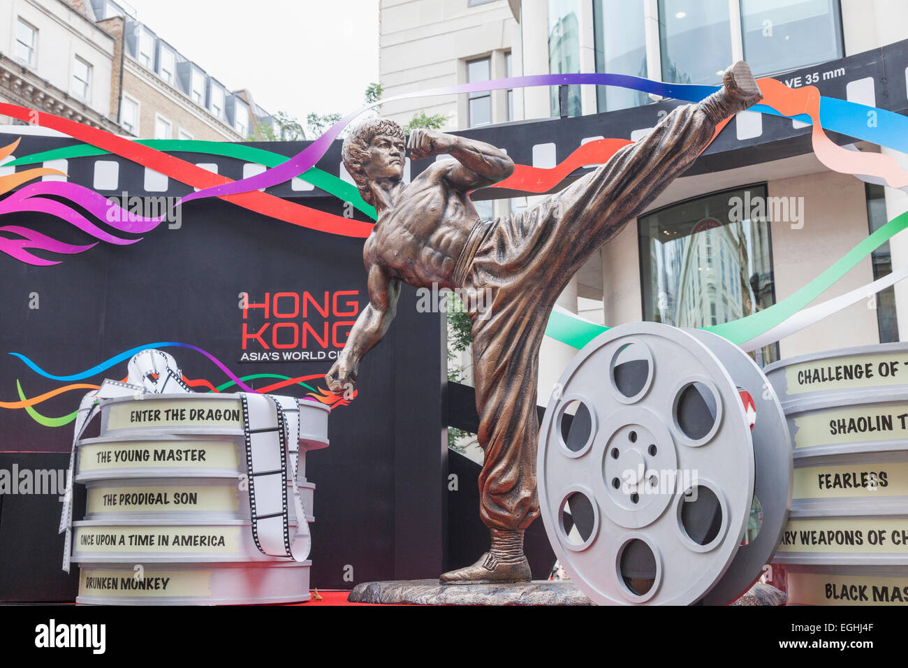 Inghilterra, Londra, Lord Mayor's Parade, Display di flottazione di Bruce Lee e il suo film Foto Stock