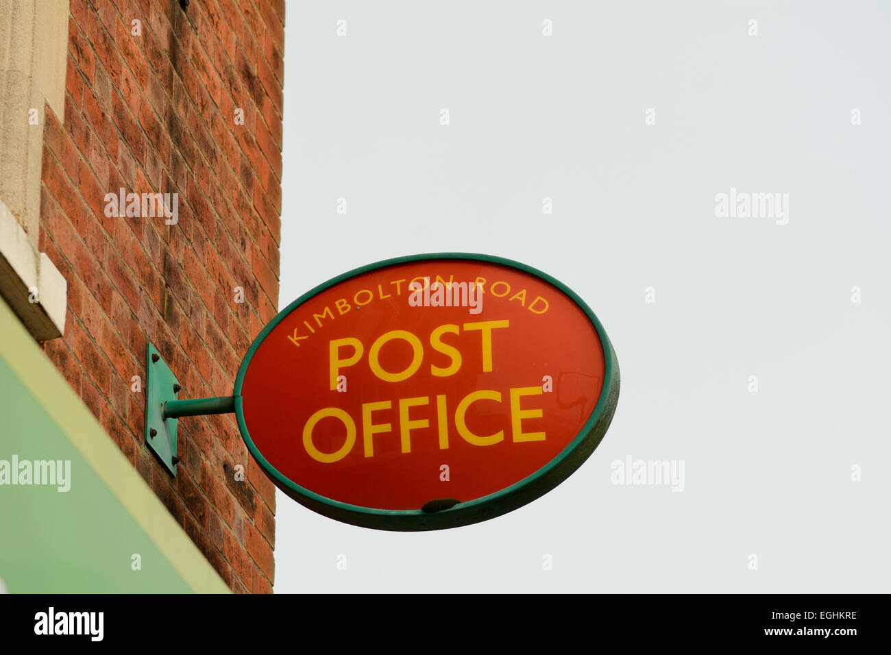 Kimbolton Road Post Office sign in Bedford, Bedfordshire, Inghilterra Foto Stock