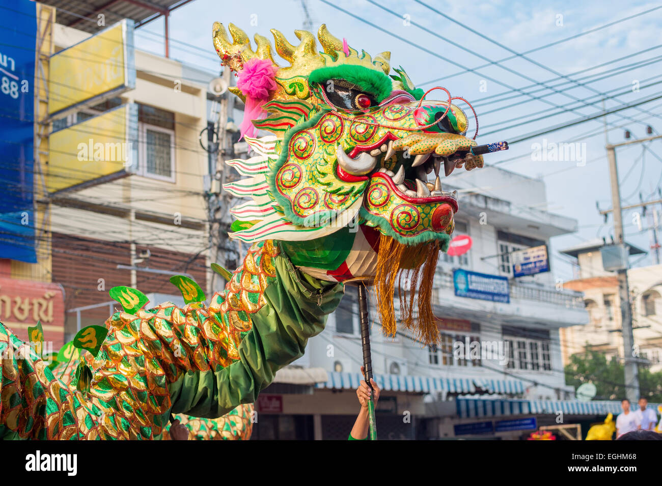 La celebrazione del Capodanno cinese parade di Hua Hin, Thailandia Foto Stock