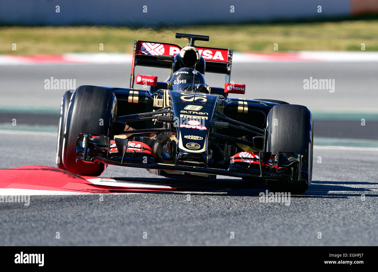Romain Grosjean (FRA), Team Lotus F1 E23, Formula 1 sessioni di collaudo, Circuit de Catalunya. Foto Stock