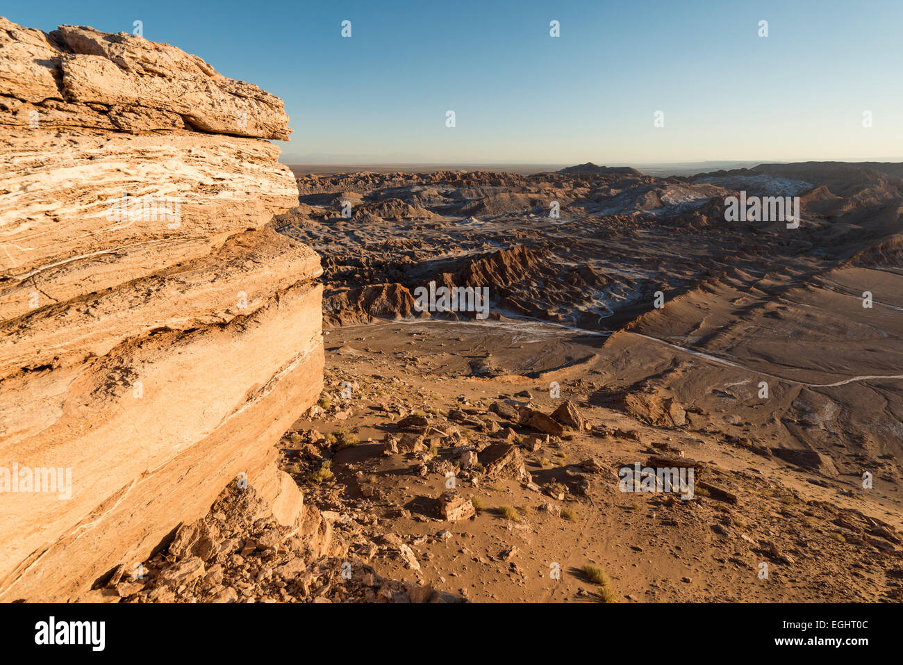 Valle de la Luna (a valle della luna), il Deserto di Atacama, El Norte Grande del Cile Foto Stock