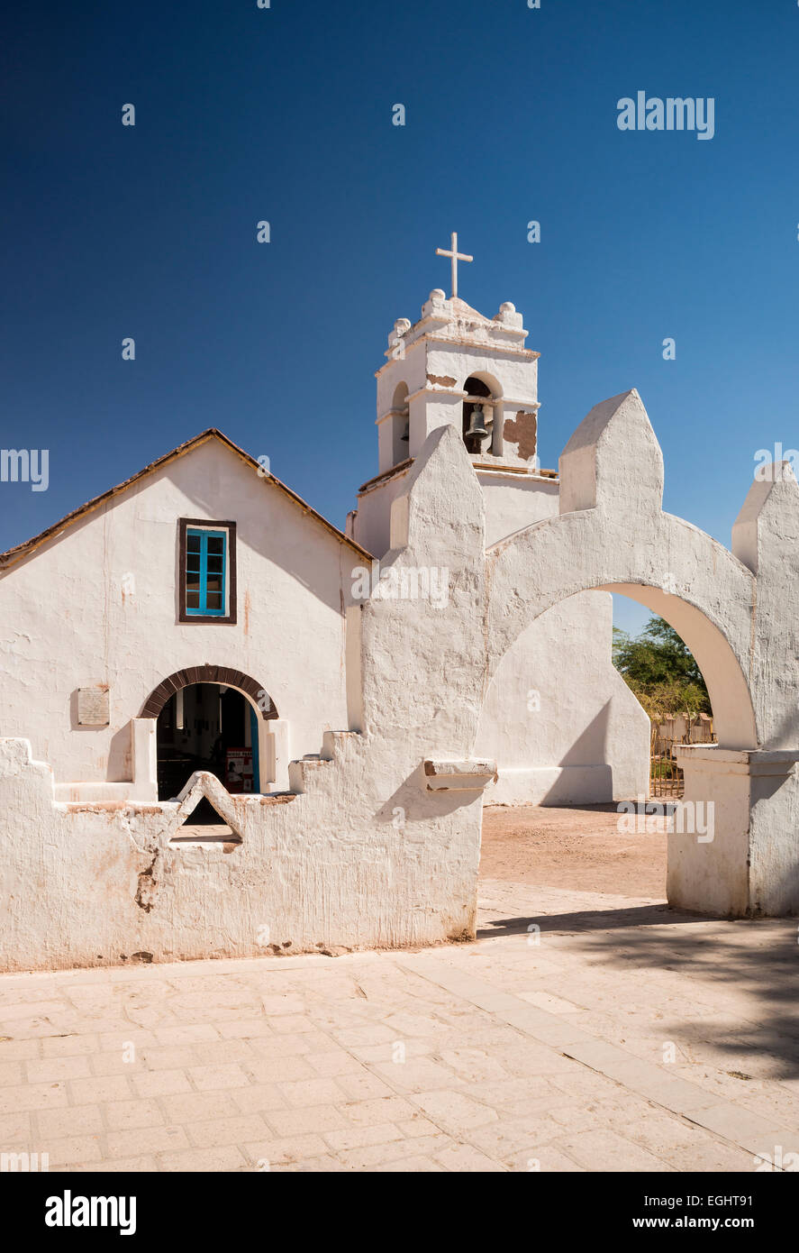 La Iglesia de San Pedro, San Pedro de Atacama deserto di Atacama, El Norte Grande del Cile Foto Stock