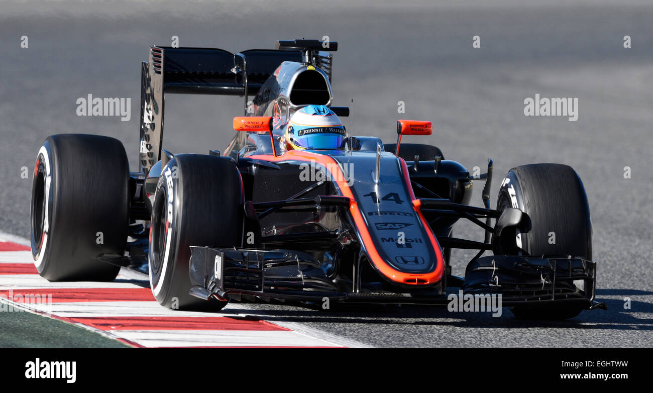 Circuito de Catalunya Montmelo vicino a Barcelona, Spagna 19.-22.2.15, Formula One prove - Fernando Alonso (ESP) , la McLaren MP4-30 Foto Stock