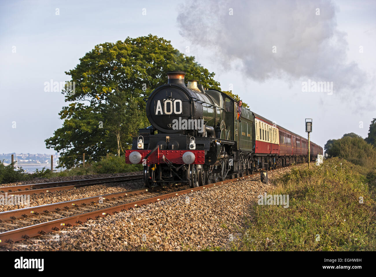 Le cattedrali Express tramite cottura a vapore Powderham Foto Stock