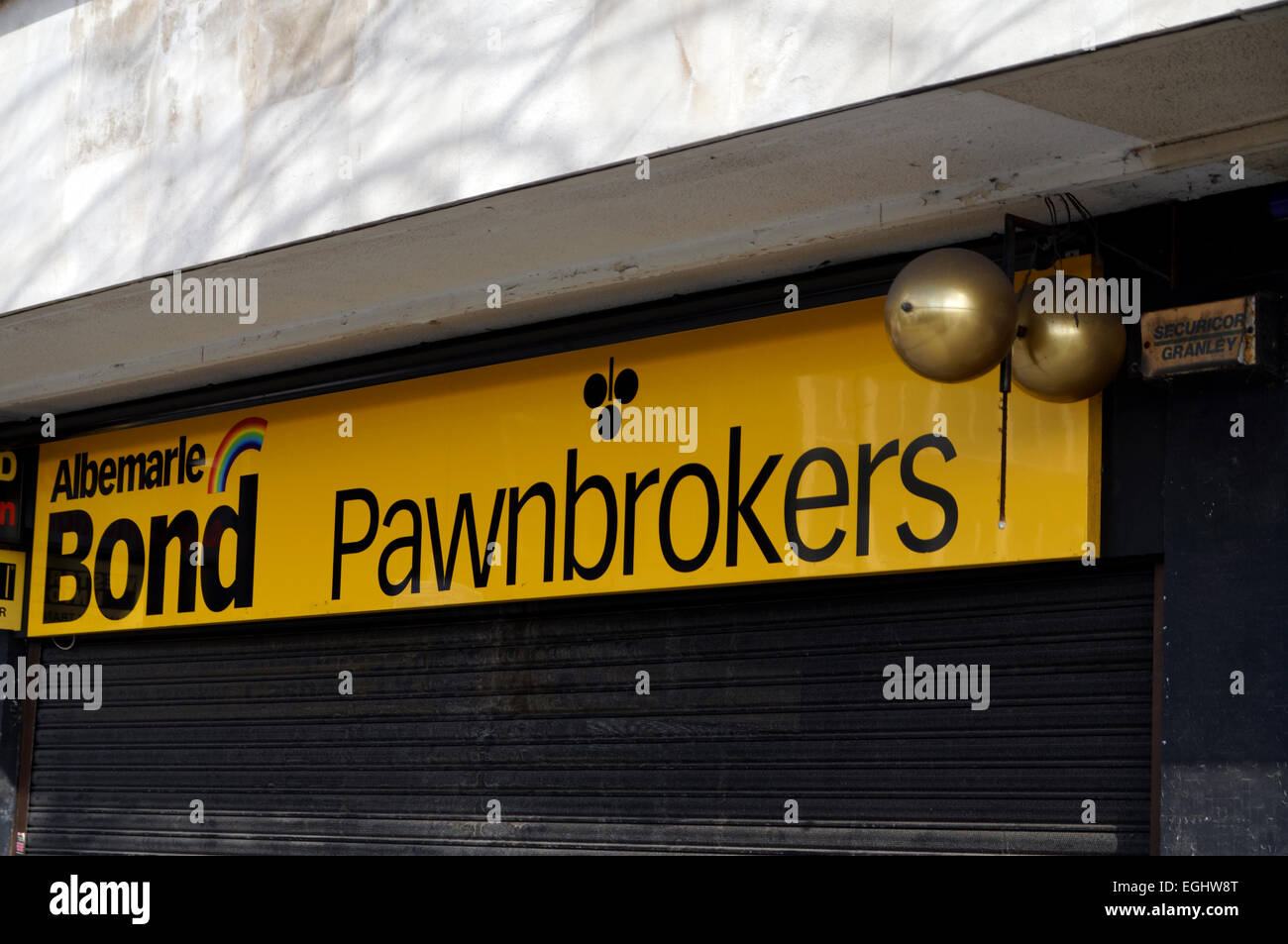 Albemarle Pawnbrokers, Cardiff, Galles, UK. Foto Stock