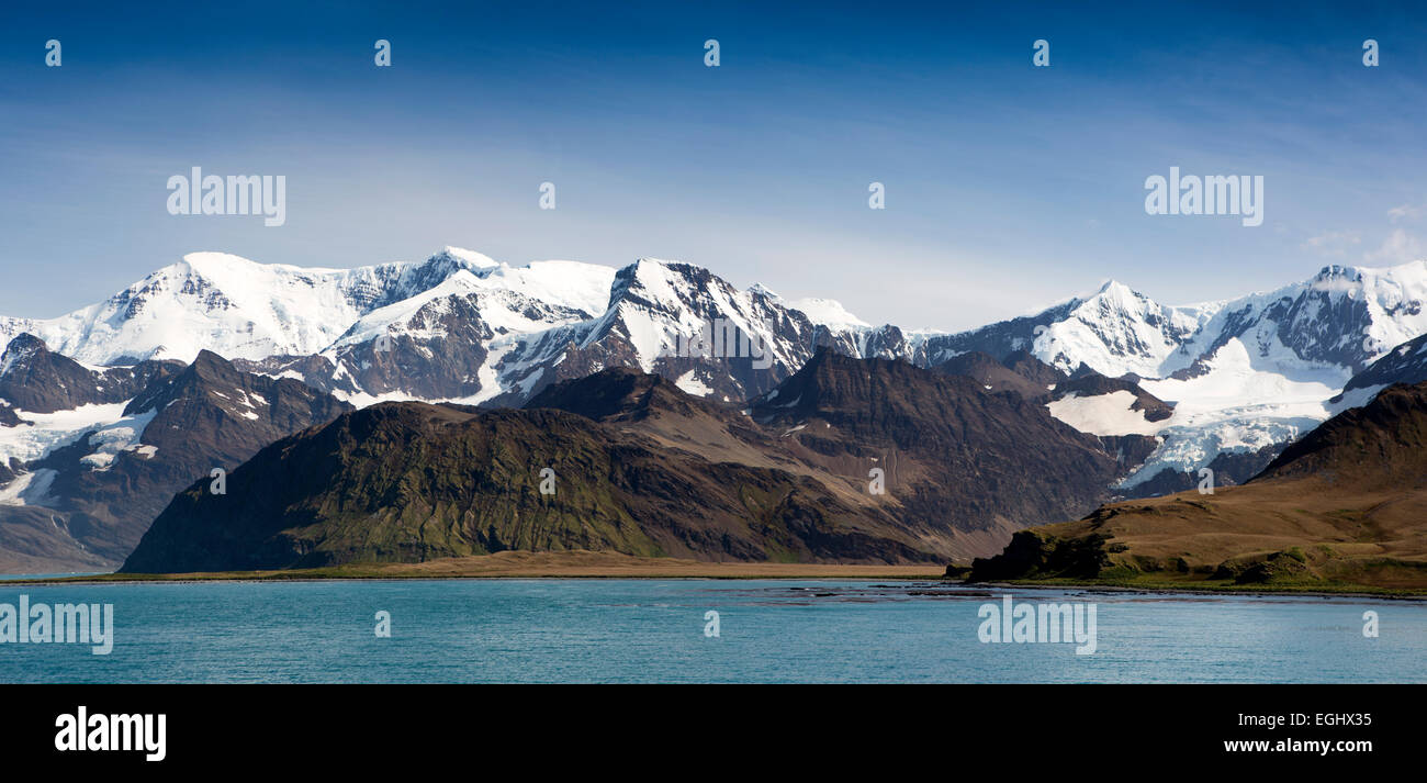 Georgia del Sud, Cumberland Bay, Grytviken, ingresso al King Edward Cove Foto Stock
