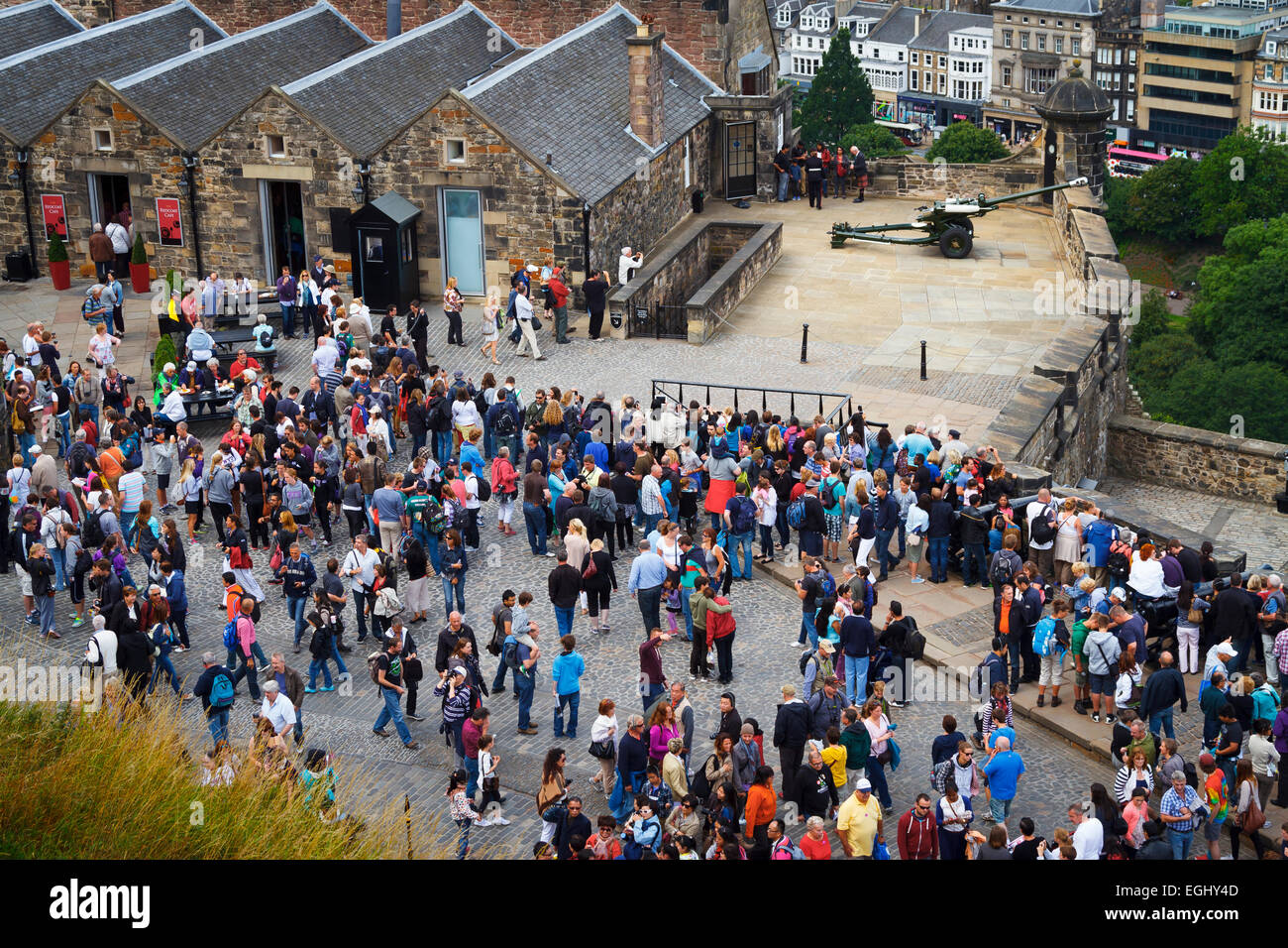 Il Castello di Edimburgo. La Scozia, Regno Unito, Europa. Foto Stock