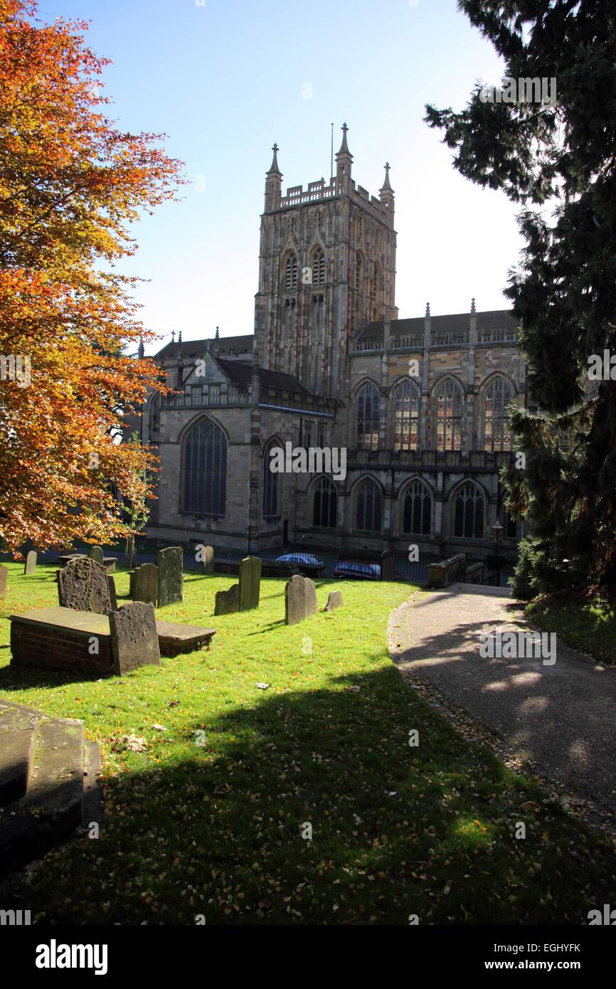 Malvern Priory, Great Malvern, Worcestershire Foto Stock