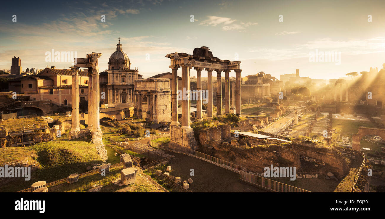 Italia, Roma, Foro Romano antico rudere, Foto Stock