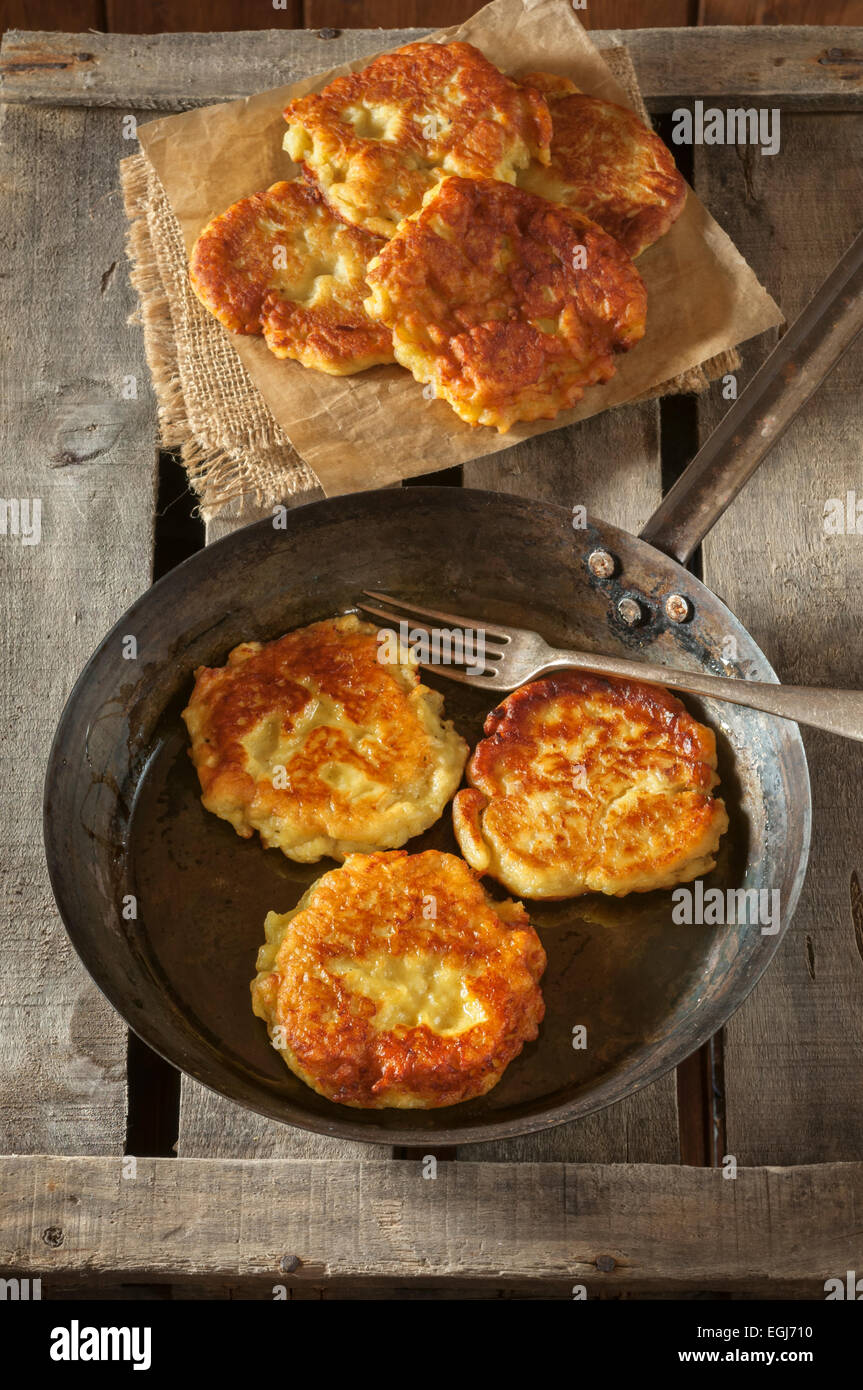 Boxty. Irish frittelle di patate. Irlanda Alimenti Foto Stock