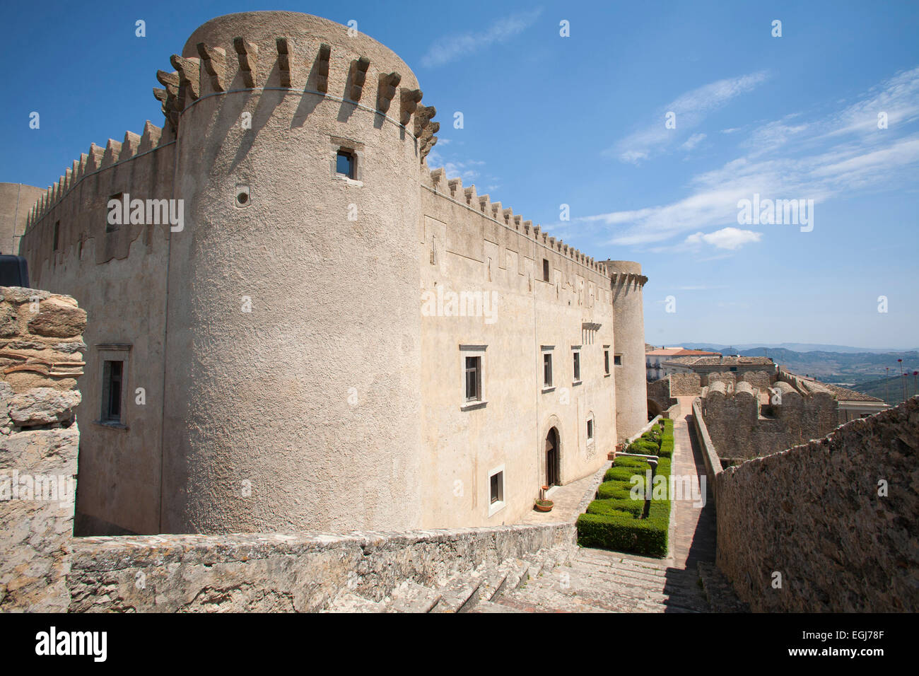 Castello di Santa Severina village, calabria, Italia, Europa Foto Stock