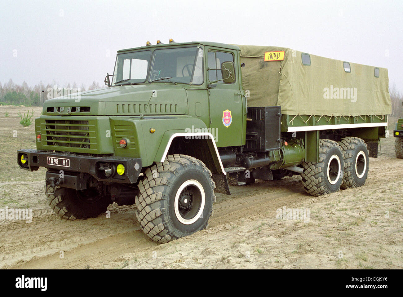 Pesanti camion militare KrAZ-260 Foto Stock