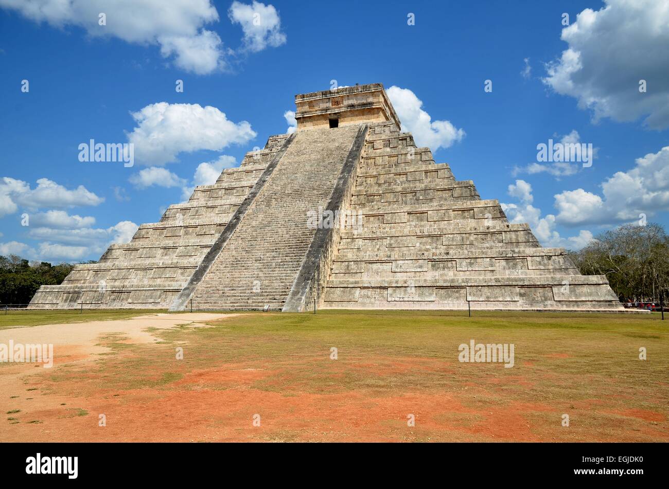 Chichen Itza Kukulkan Tempio Piramide Messico Foto Stock