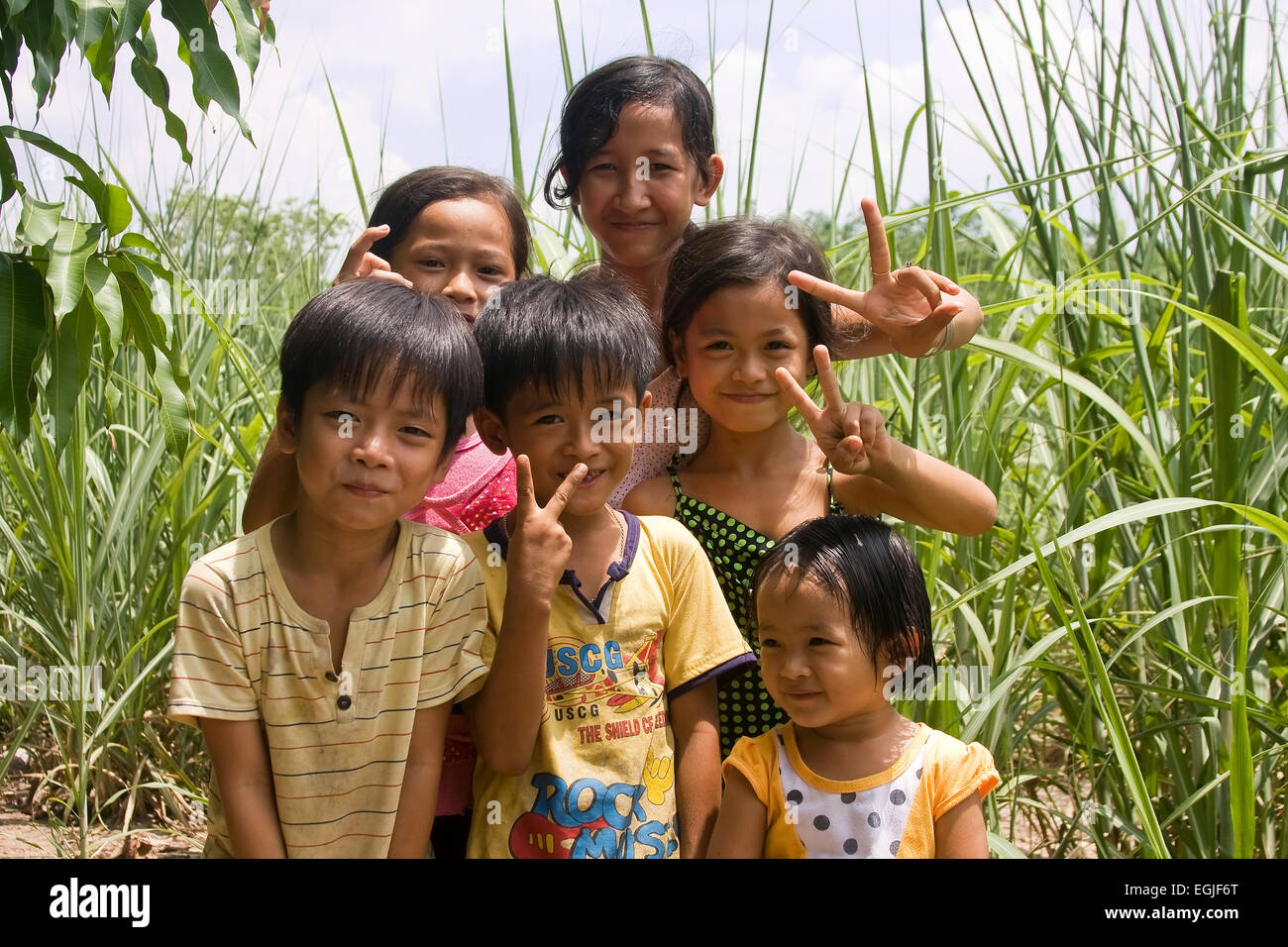 Piccola ragazza vietnamita ritratto Vietnam Asia Foto Stock