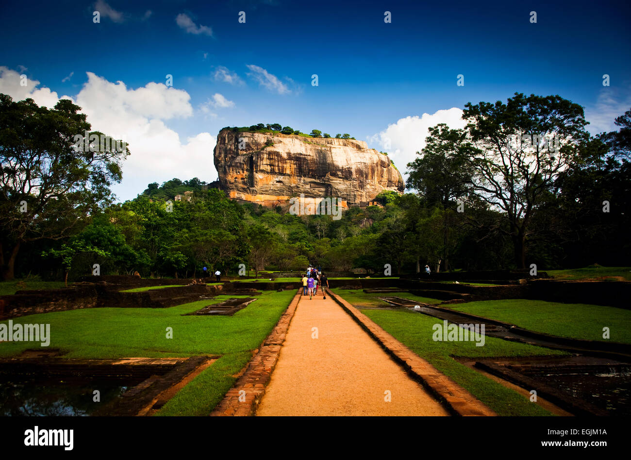 Leone di Sigiriya rock fortezza in Sri Lanka Foto Stock