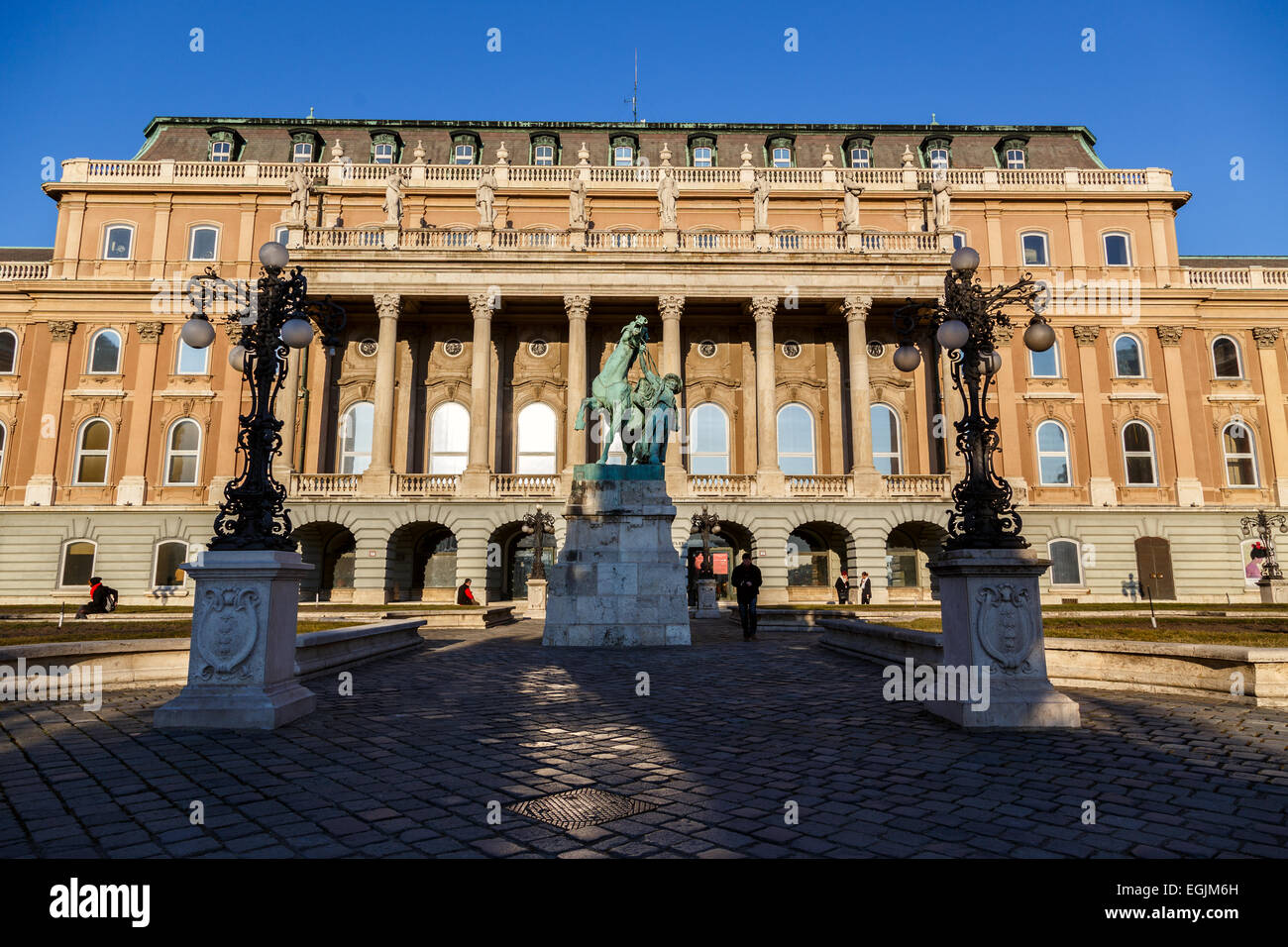 Storico Royal Palace a Budapest, Ungheria Foto Stock