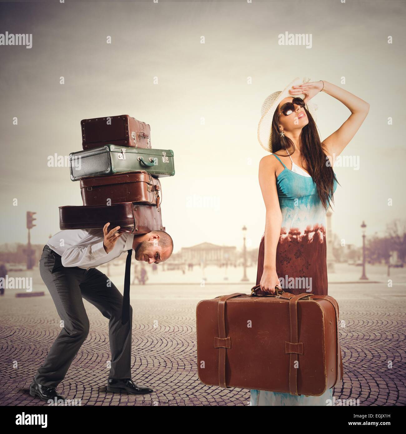 Coppia in vacanza Foto Stock