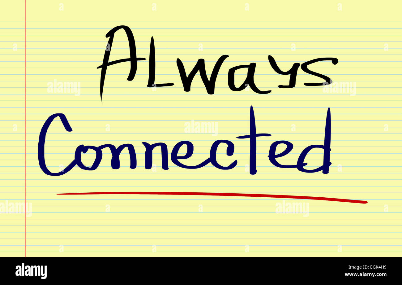 Sempre connesso concetto Foto Stock