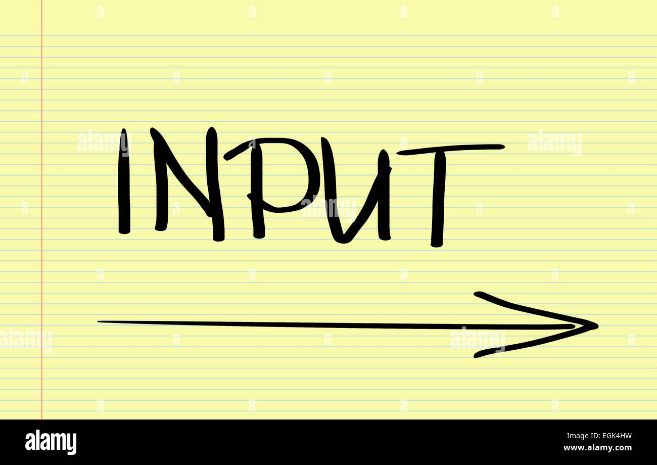 Concetto di input Foto Stock