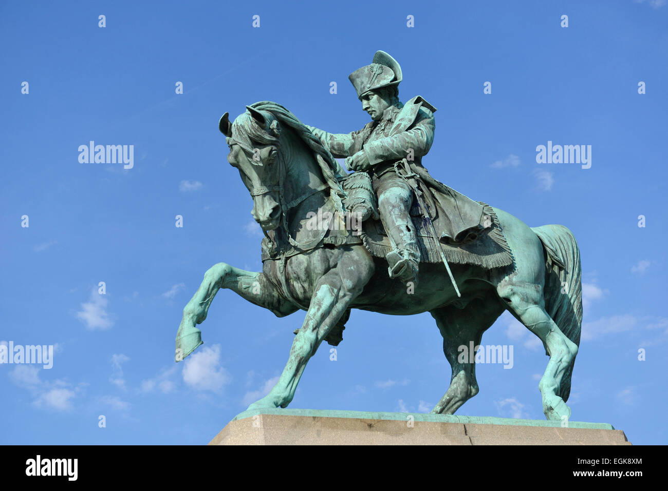 Cherbourg (nord-ovest della Francia): statua equestre di Napoleone I Foto Stock