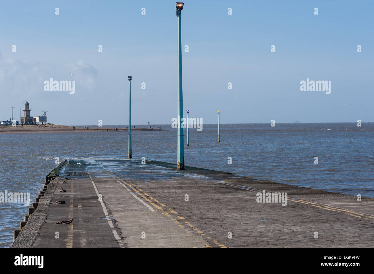 Scalo traghetti a Knott fine Lancashire Foto Stock
