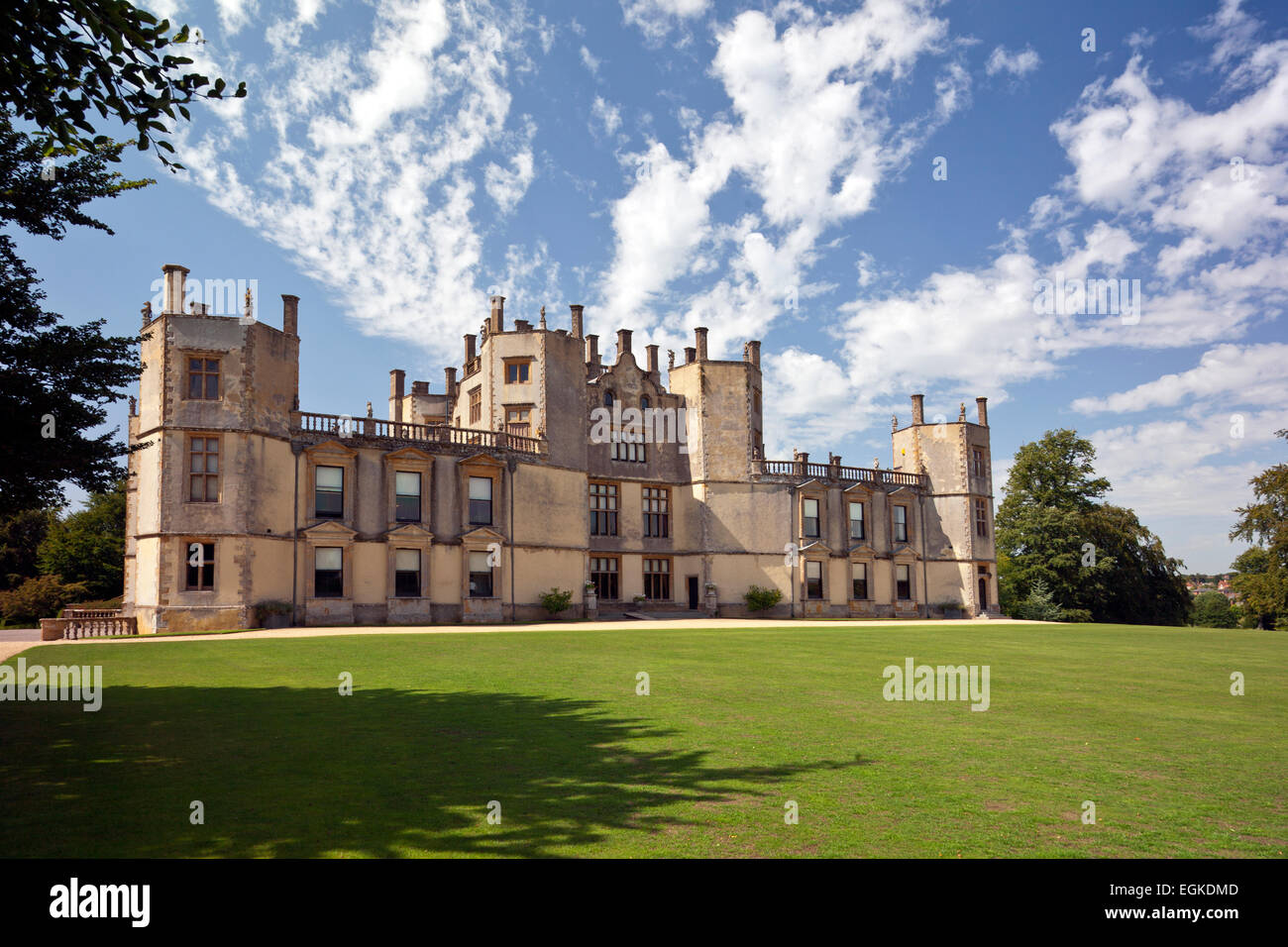Sherborne Castle - una cinquecentesca di Tudor Mansion dal 1594 nel Dorset, England, Regno Unito Foto Stock