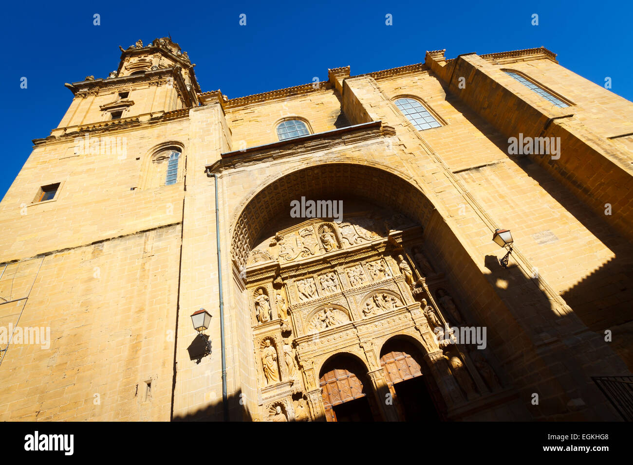 Plateresque anteriore nel Santo Tomas Apostol chiesa (Felipe Vigarny lavoro). Haro. La Rioja. La Spagna, l'Europa. Foto Stock