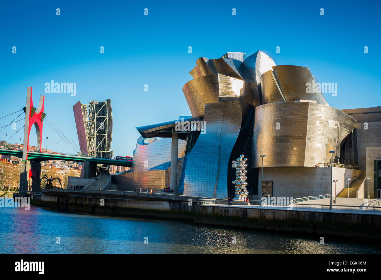 Guggenheim Museum di Arte Moderna. Bilbao, Spagna. L'Europa. Foto Stock