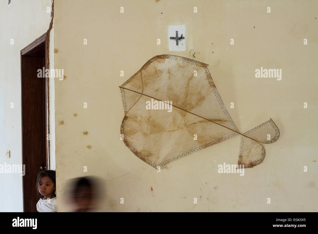 Ex re Sihanouk's mansion sulla sommità della collina in Kep, Cambogia. Foto Stock