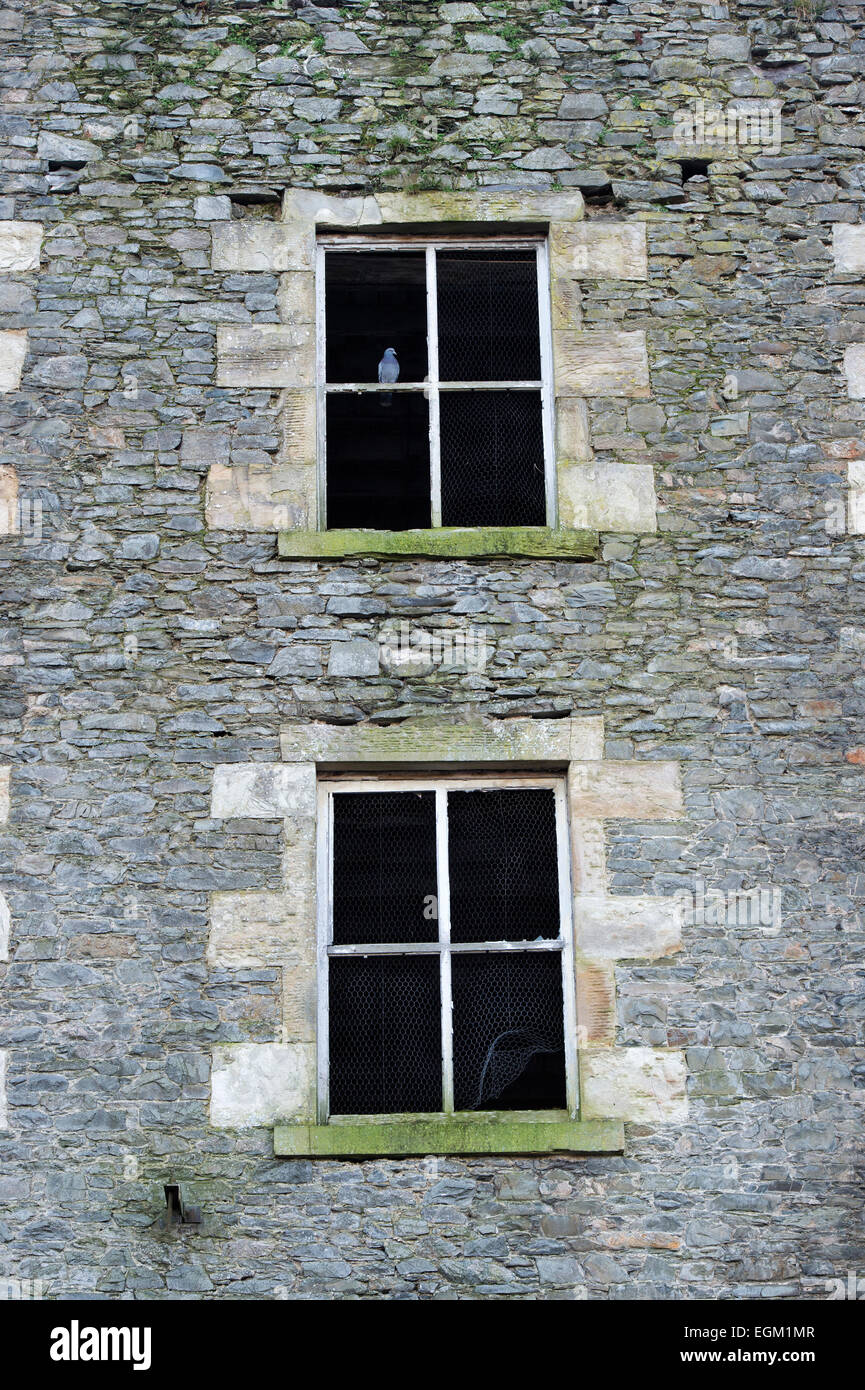 Filatori abbandonati edificio mill a Selkirk, Scottish Borders, Scozia. Foto Stock